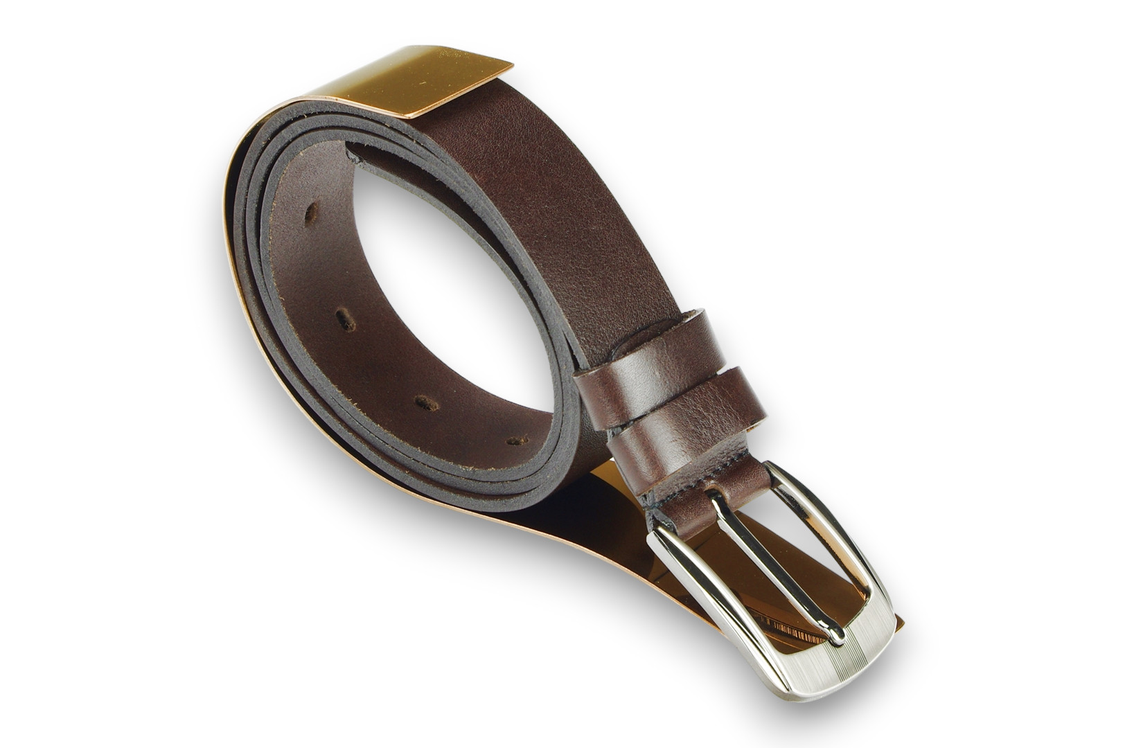 Leather belt 35 mm, model 350102