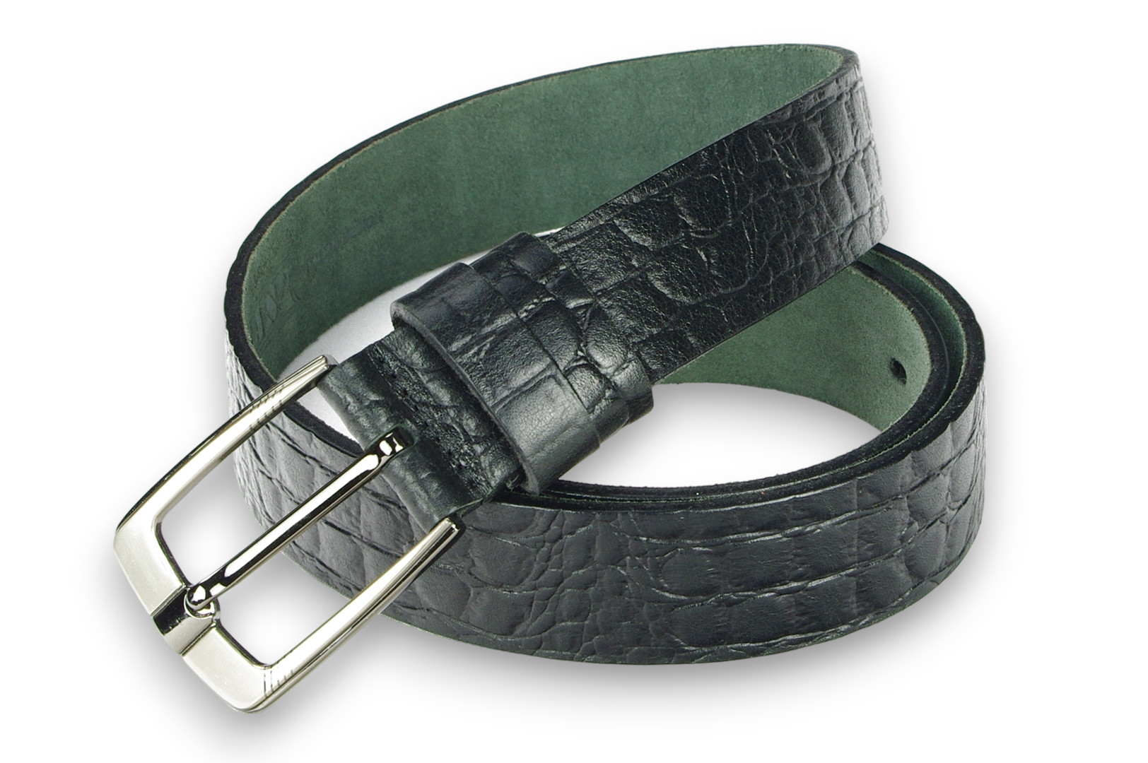Leather belt 35 mm, model 350111