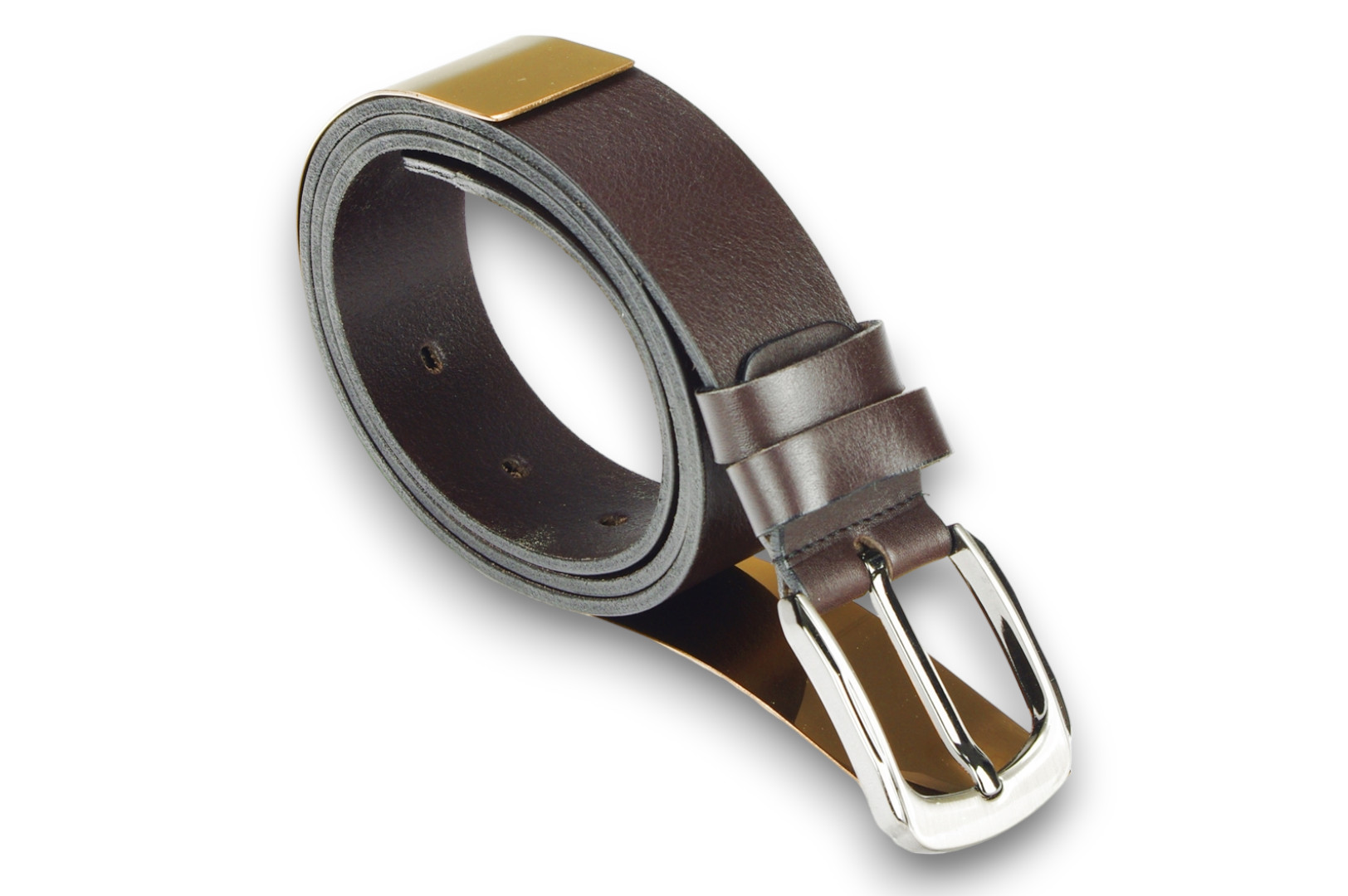 Leather belt 40 mm, model 400102