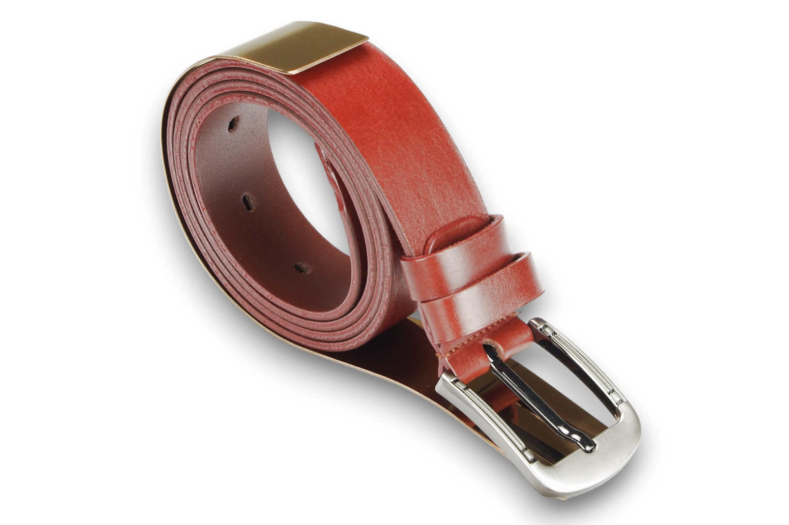 Leather belt 40 mm, model 400102#1