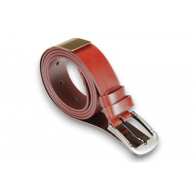 Leather belt 40 mm, model 400102#1 Leather belt 40 mm, model 400102#1