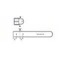 Leather belt 40 mm, model 400102#1