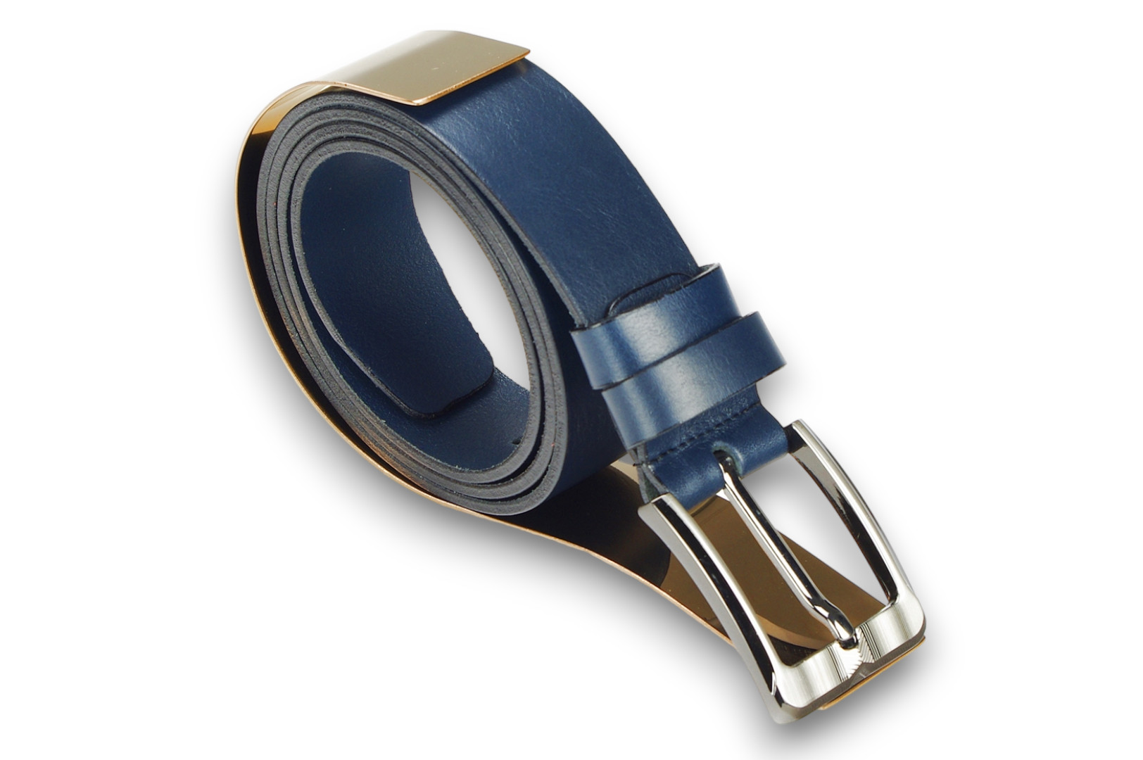 Leather belt 40 mm, model 400103