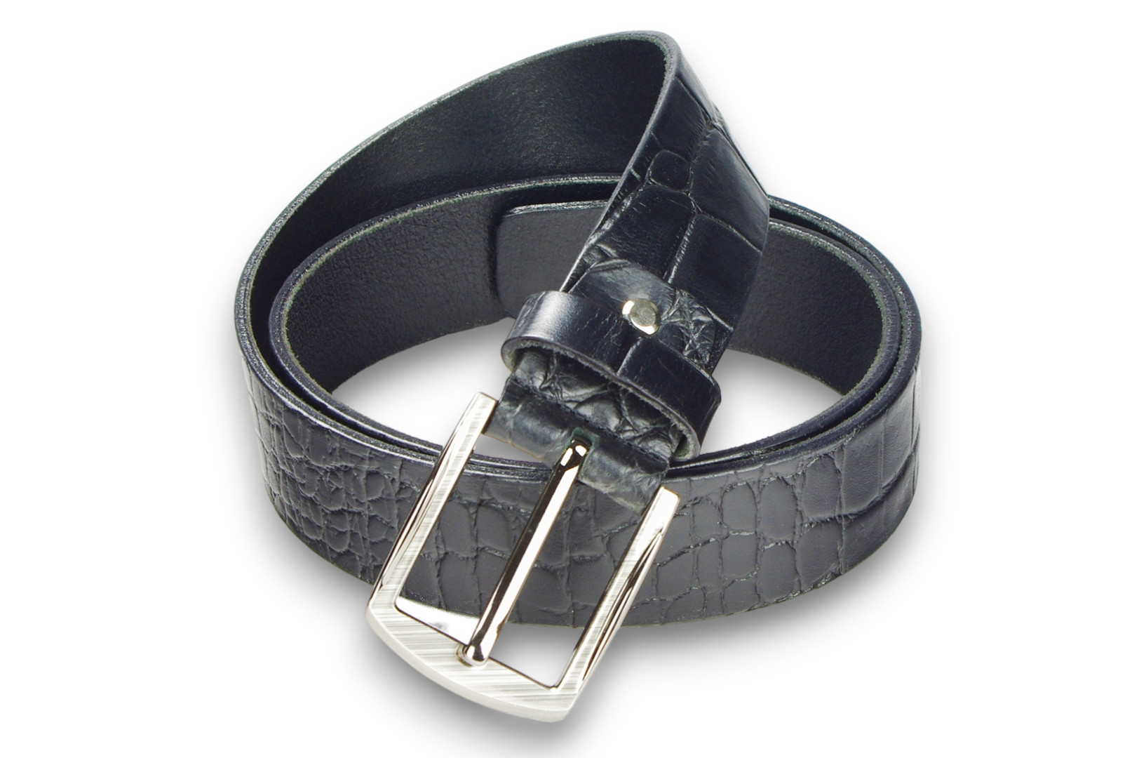 Leather belt 40 mm, model 400111