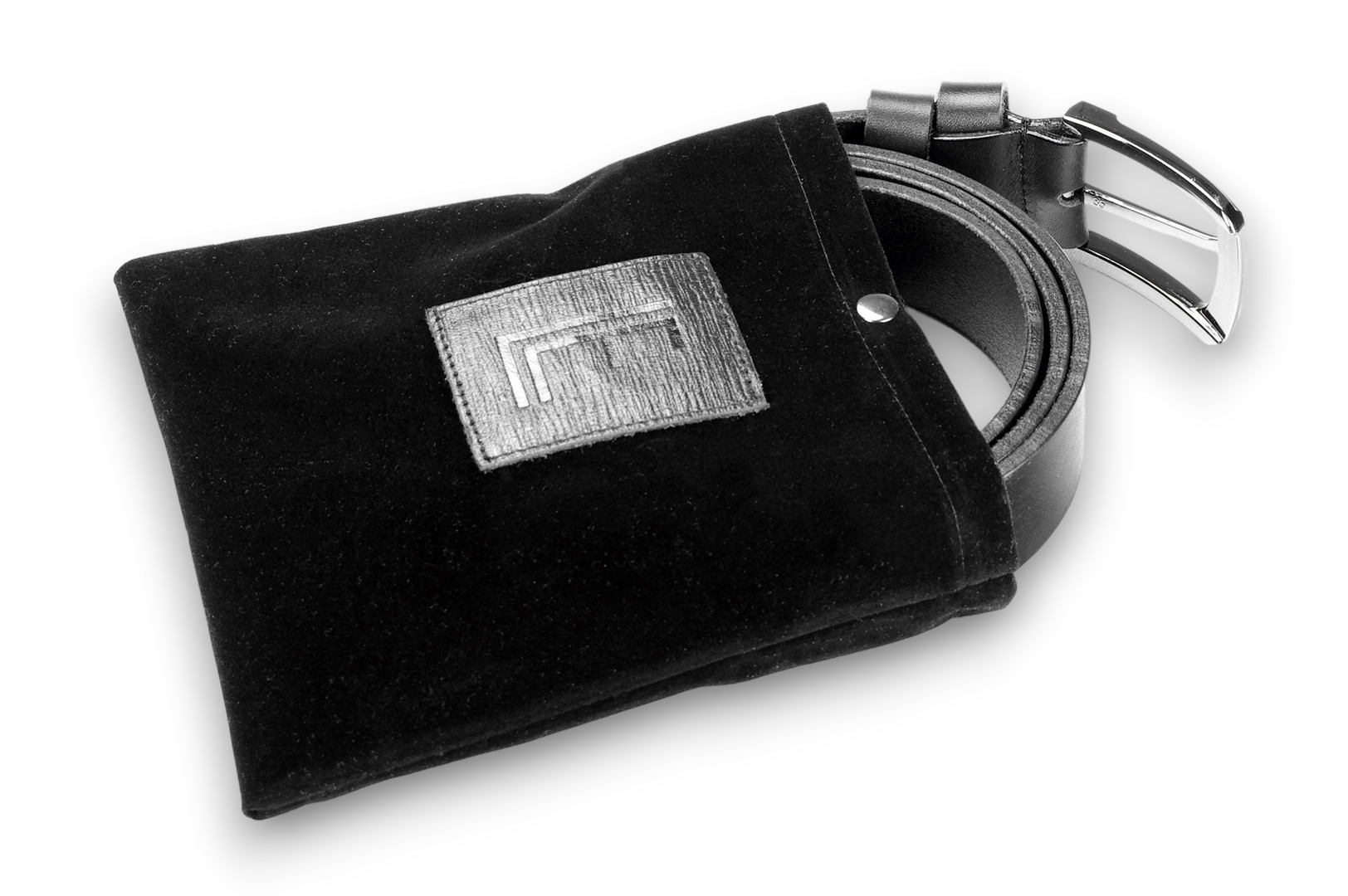 Leather belt 40 mm, model 400131