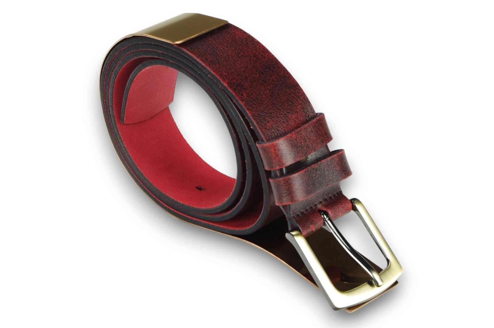 Leather belt 40 mm, model 400204