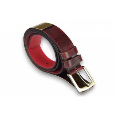 Leather belt 40 mm, model 400204