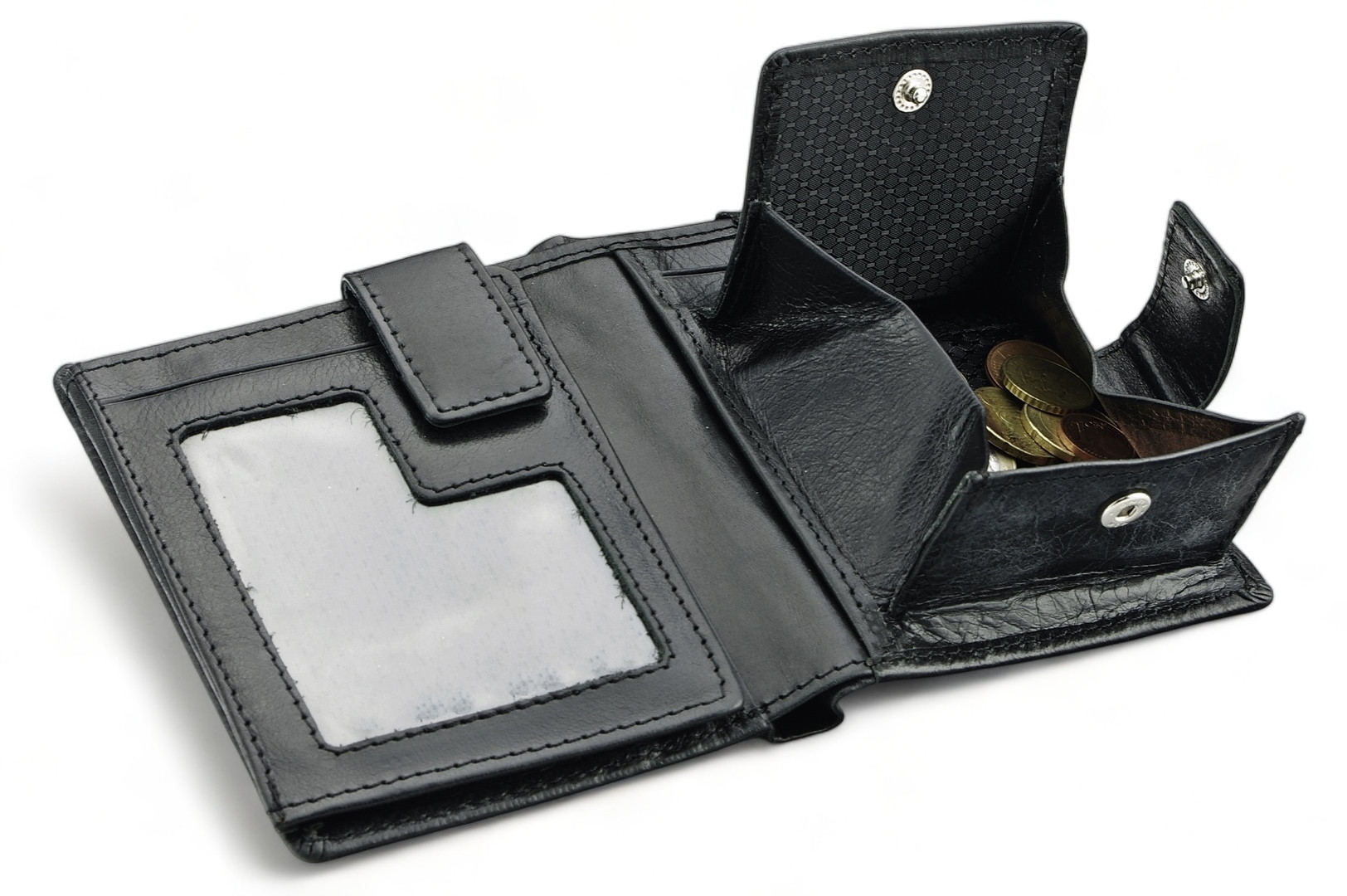 a LEATHER WALLET Model  20R BL-0-1