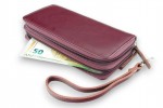 a LEATHER WALLET Model 303 BL-0-6