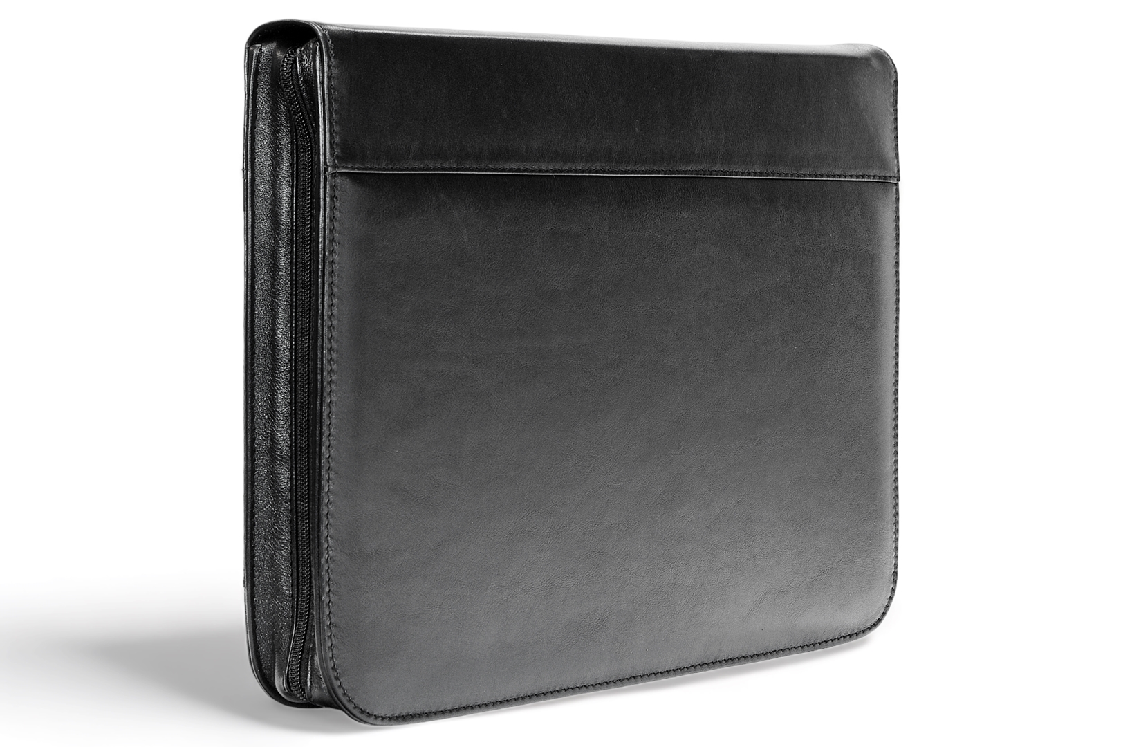 A4 zippered conference folder made of genuine leather. 19 BL 0-1F