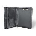 A4 size conference folder with a zipper made of genuine leather. 19 BL-0-1F
