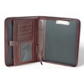 A4 size conference folder with a zipper made of genuine leather. 19 BL-0-2F