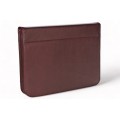 A4 size conference folder with a zipper made of genuine leather. 19 BL-0-2F