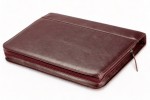 A4 zippered conference folder made of genuine leather. 19 BL 0-2F