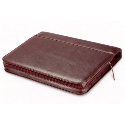 A4 size conference folder with a zipper made of genuine leather. 19 BL-0-2F A4 size conference folder with a zipper made of genuine leather. 19 BL-0-2F