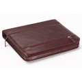 A4 size conference folder with a zipper made of genuine leather. 19 BL-0-2F