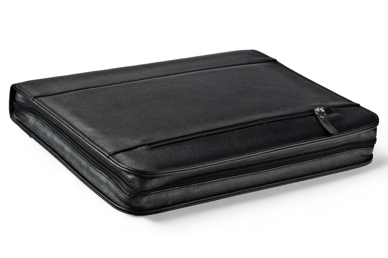A4 zippered conference folder made of genuine leather. 19 EL 4-1F