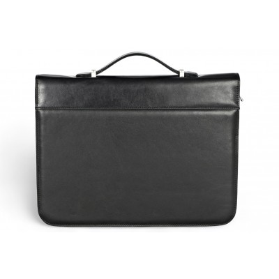 A4 size conference folder with a zipper made of genuine leather. 19R BL-0-1F A4 size conference folder with a zipper made of genuine leather. 19R BL-0-1F