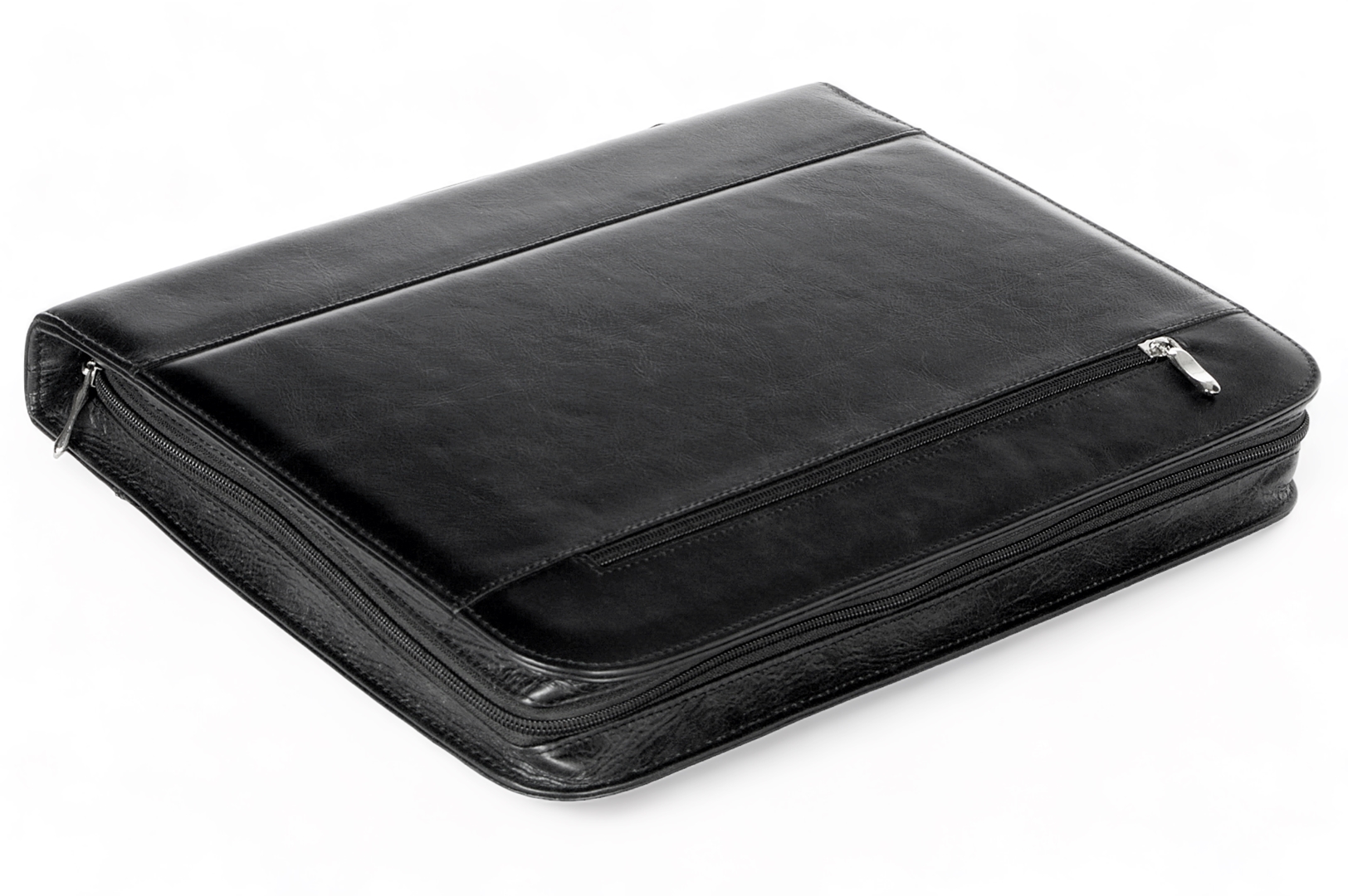 A4 zippered conference folder made of genuine leather. 19R BL 0-1F