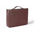 A4 size conference folder with a zipper made of genuine leather. 19R BL-0-2F