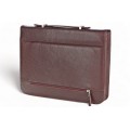 A4 size conference folder with a zipper made of genuine leather. 19R BL-0-2F