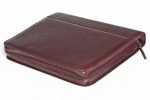A4 zippered conference folder made of genuine leather. 19R BL 0-2F