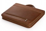A4 zippered conference folder made of genuine leather. 19R BL 0-2#1F