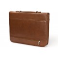 A4 size conference folder with a zipper made of genuine leather. 19R BL-0-2#1F