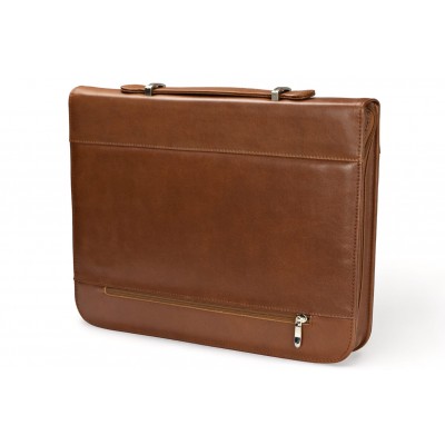 A4 size conference folder with a zipper made of genuine leather. 19R BL-0-2#1F A4 size conference folder with a zipper made of genuine leather. 19R BL-0-2#1F
