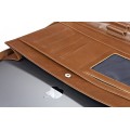 A4 size conference folder with a zipper made of genuine leather. 19R BL-0-2#1F