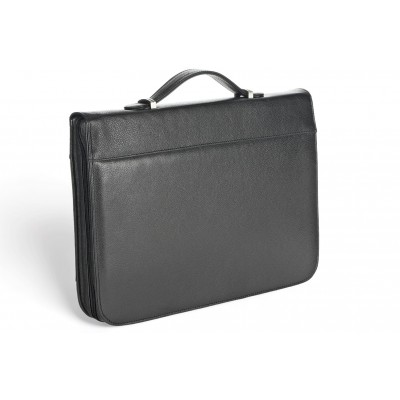 A4 size conference folder with a zipper made of genuine leather. 19R EL-4-1F A4 size conference folder with a zipper made of genuine leather. 19R EL-4-1F