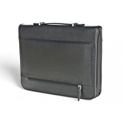 A4 size conference folder with a zipper made of genuine leather. 19R EL-4-1F A4 size conference folder with a zipper made of genuine leather. 19R EL-4-1F
