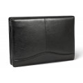 A4 size conference folder with a zipper made of genuine leather. 2 BL-0-1F