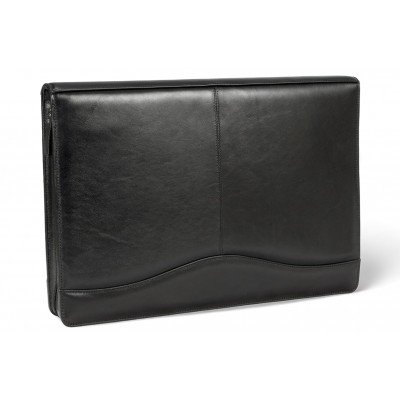 A4 size conference folder with a zipper made of genuine leather. 2 BL-0-1F A4 size conference folder with a zipper made of genuine leather. 2 BL-0-1F