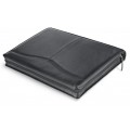 A4 size conference folder with a zipper made of genuine leather. 2 BL-0-1F