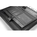 A4 size conference folder with a zipper made of genuine leather. 2 BL-0-1F