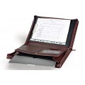 A4 size conference folder with a zipper made of genuine leather. 2 BL-0-2F