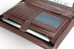 A4 zippered conference folder made of genuine leather. 2R BL 0-2F
