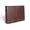 A4 size conference folder with a zipper made of genuine leather. 2 BL-0-2F