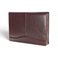 A4 size conference folder with a zipper made of genuine leather. 2 BL-0-2F