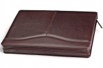 A4 zippered conference folder made of genuine leather. 2 BL 0-2F