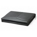 A4 size conference folder with a zipper made of genuine leather. 2 EL 4-1F