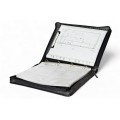 A4 size conference folder with a zipper made of genuine leather. 24 EL 4-1F