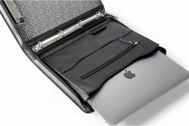 Genuine Leather A4 Conference Folder with Zipper | Eric Lasko