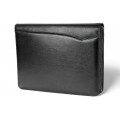 A4 size conference folder with a zipper made of genuine leather. 24 EL 4-1F