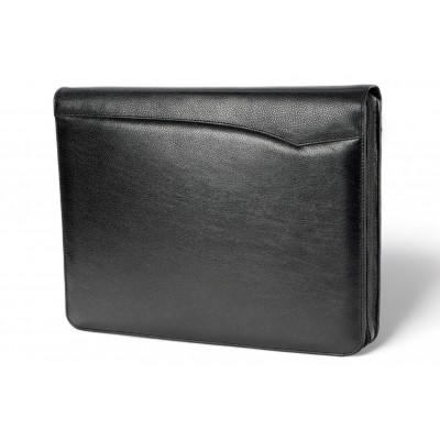 A4 size conference folder with a zipper made of genuine leather. 24 EL-4-1F