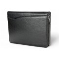 A4 size conference folder with a zipper made of genuine leather. 24 EL 4-1F