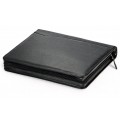 A4 size conference folder with a zipper made of genuine leather. 24 EL 4-1F