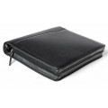 A4 size conference folder with a zipper made of genuine leather. 24 EL 4-1F