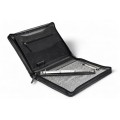 A4 size conference folder with a zipper made of genuine leather. 24 EL 4-1F